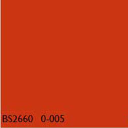British Standard BS2660 0-005 POPPY RED