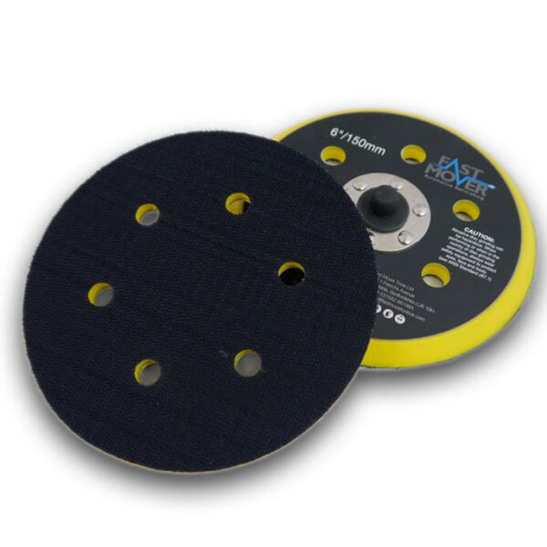 Velcro Backing Pad 150 Mm 6 Hole With A 5/16 Male Tread